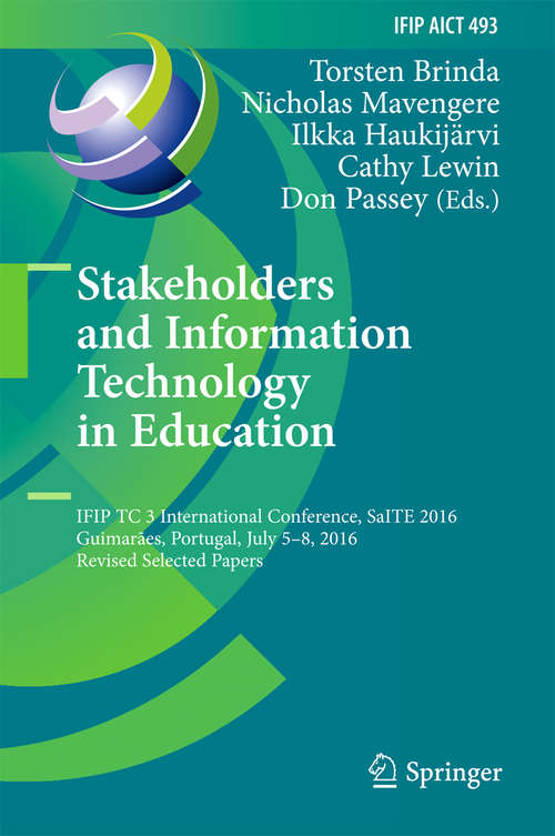 Book cover of Stakeholders and Information Technology in Education