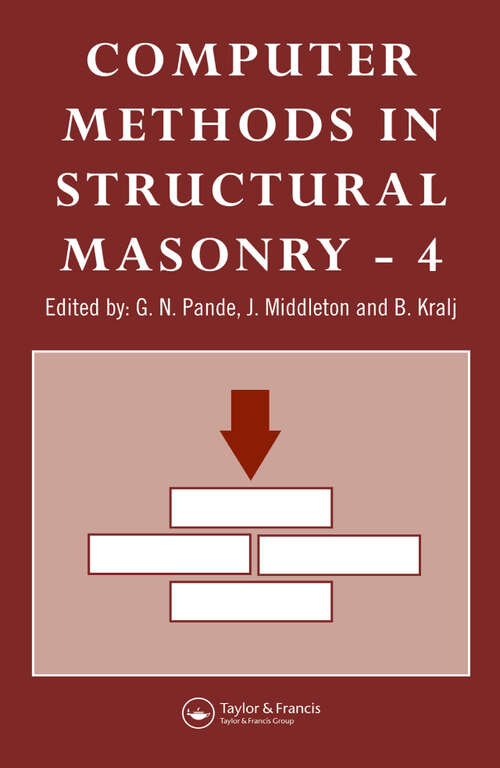 Book cover of Computer Methods in Structural Masonry - 4: Fourth International Symposium (1)