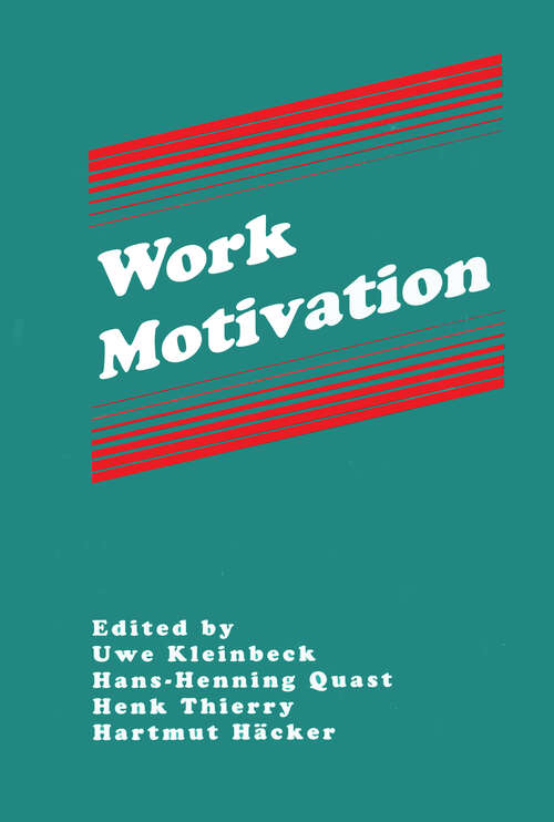 Book cover of Work Motivation (Applied Psychology Series)