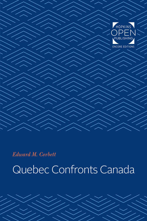 Book cover of Québec Confronts Canada