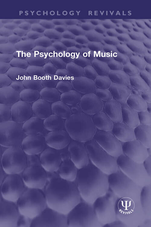 Book cover of The Psychology of Music (Psychology Revivals)