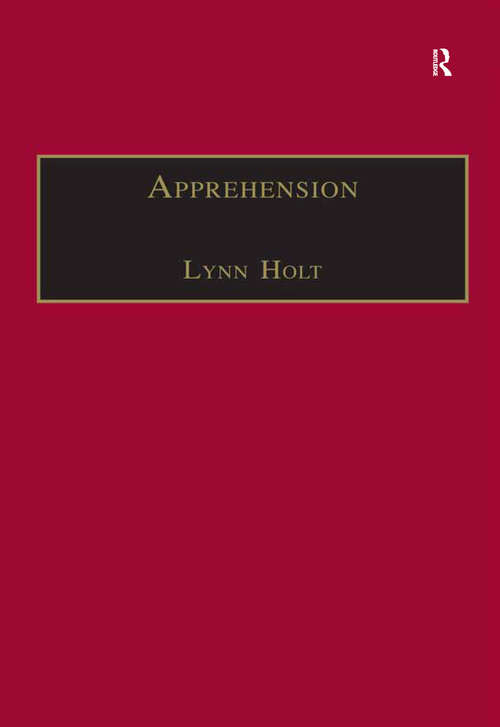 Book cover of Apprehension: Reason in the Absence of Rules