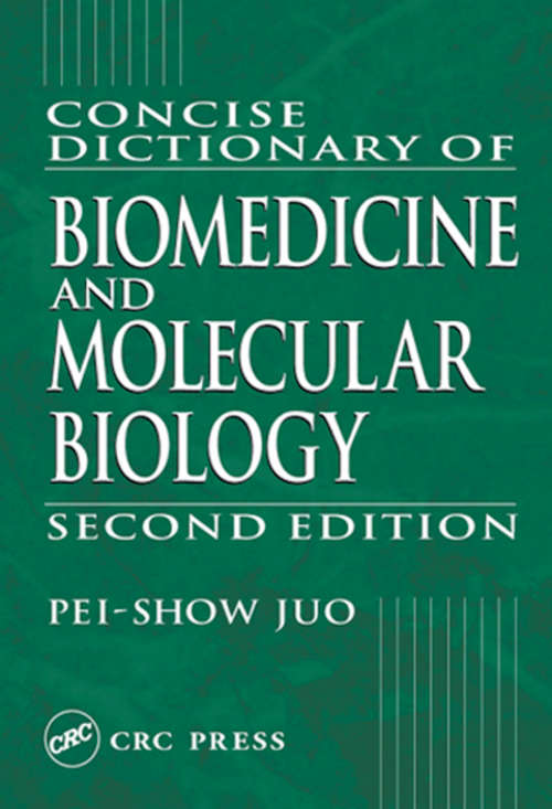 Book cover of Concise Dictionary of Biomedicine and Molecular Biology