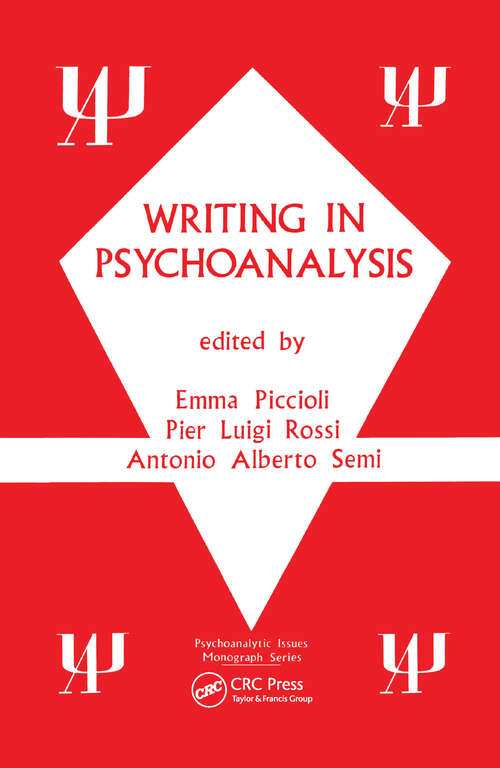 Book cover of Writing in Psychoanalysis