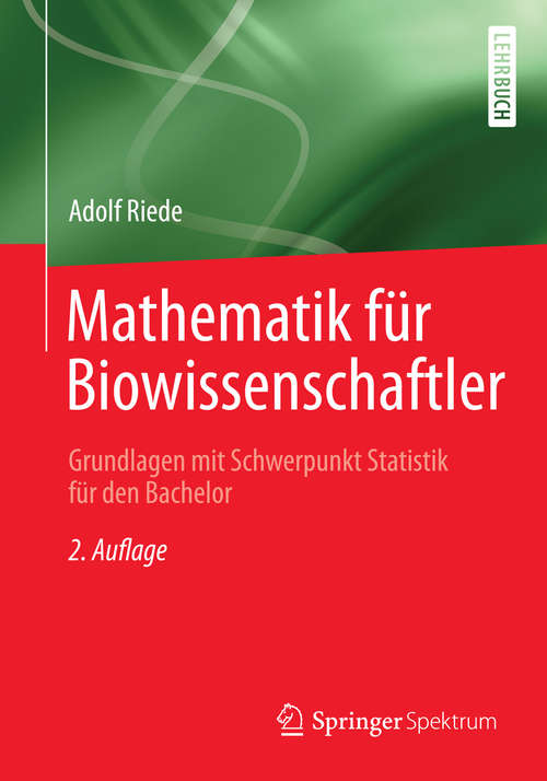Book cover of Mathematik für Biowissenschaftler