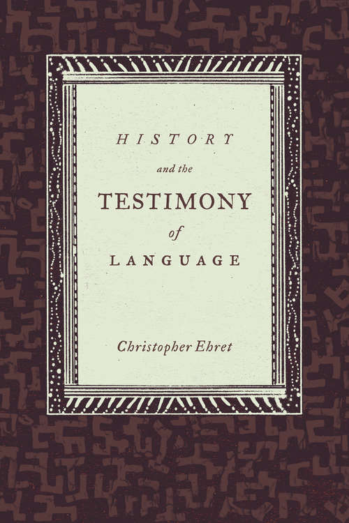 Book cover of History and the Testimony of Language