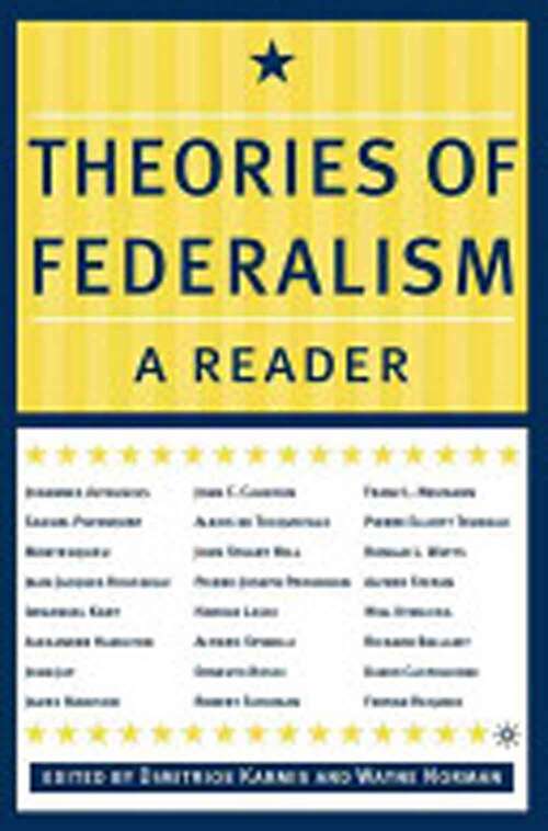 Book cover of Theories of Federalism: A Reader