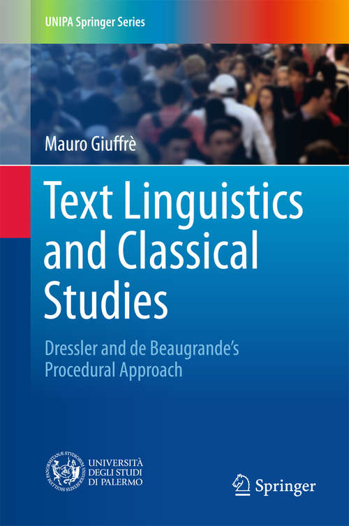 Book cover of Text Linguistics and Classical Studies