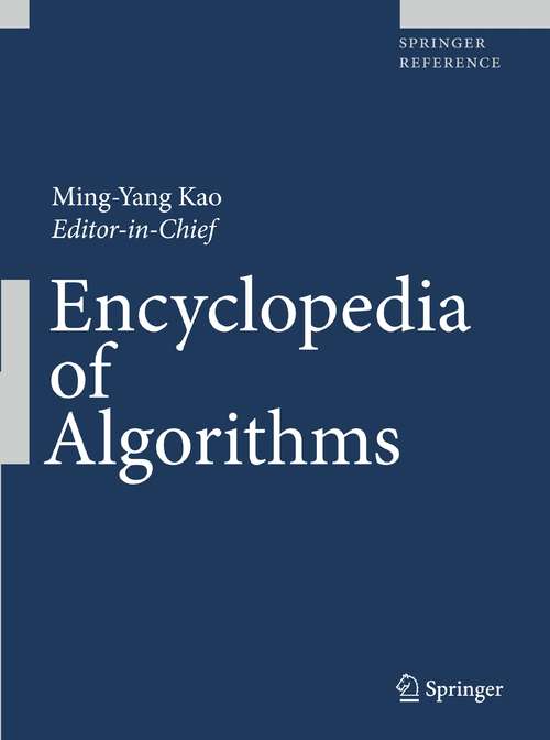 Book cover of Encyclopedia of Algorithms