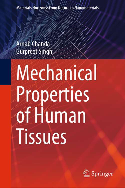Book cover of Mechanical Properties of Human Tissues (1st ed. 2023) (Materials Horizons: From Nature to Nanomaterials)