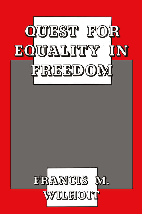 Book cover of Quest for Equality in Freedom