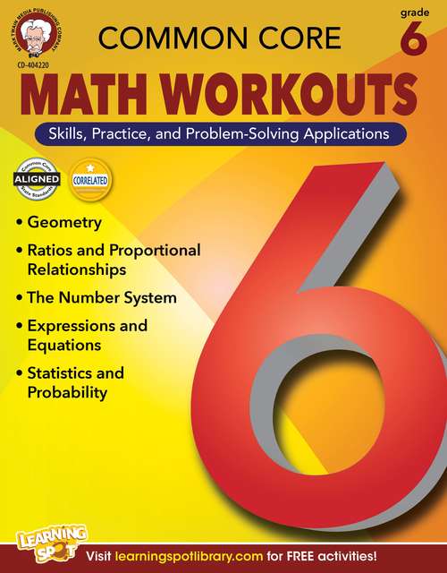 Book cover of Common Core Math Workouts, Grade 6