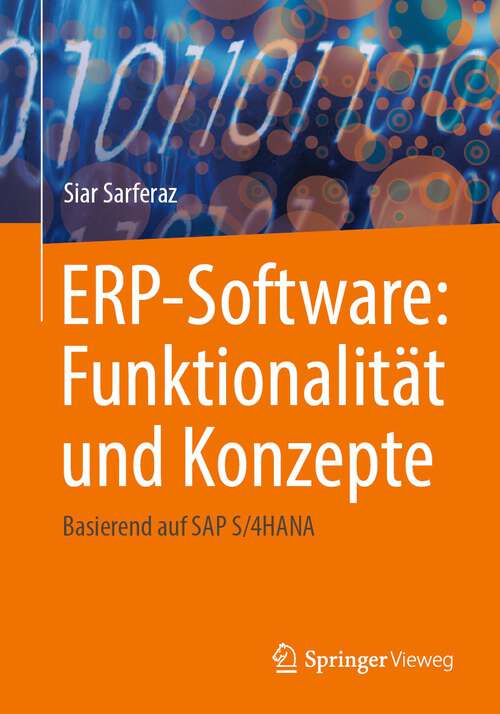 Book cover of ERP-Software: Basierend auf SAP S/4HANA (1. Aufl. 2023)