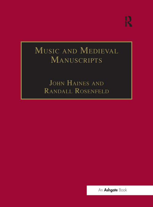 Book cover of Music and Medieval Manuscripts: Paleography and Performance