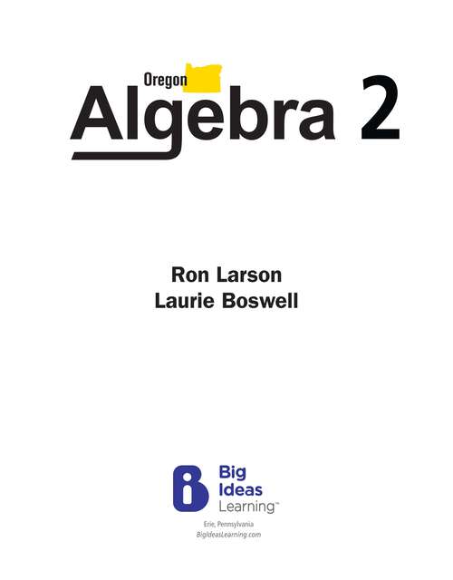 Book cover of Oregon 2024 Algebra 2