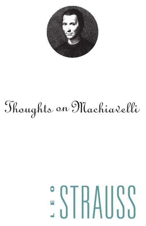 Book cover of Thoughts on Machiavelli