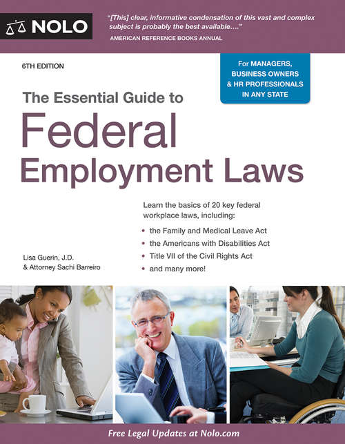 Book cover of Essential Guide to Federal Employment Laws, The (Sixth Edition)
