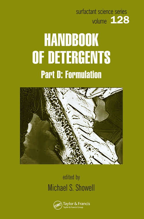 Book cover of Handbook of Detergents, Part D: Formulation (Surfactant Science)