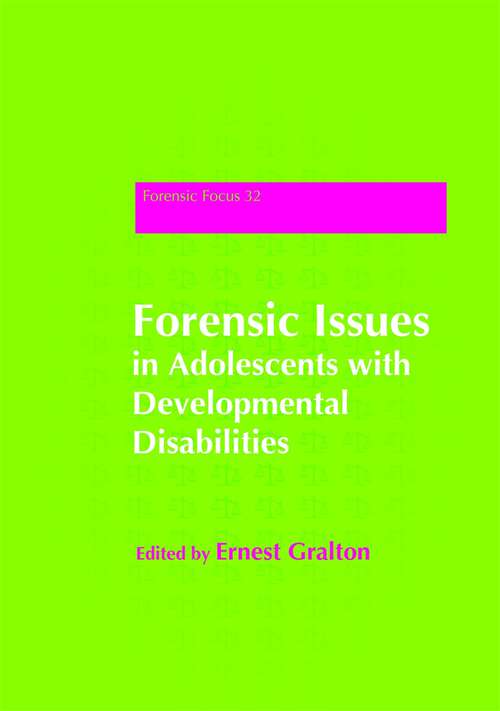 Book cover of Forensic Issues in Adolescents with Developmental Disabilities