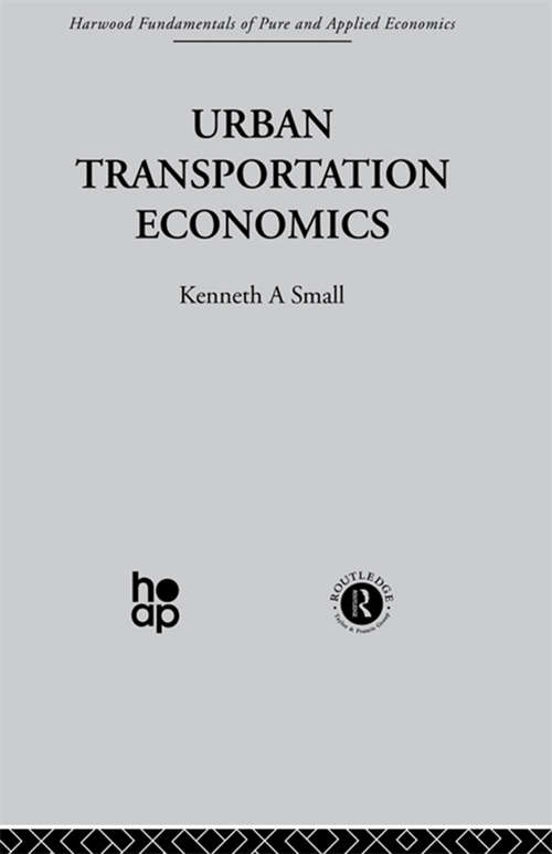 Book cover of Urban Transportation Economics (3)