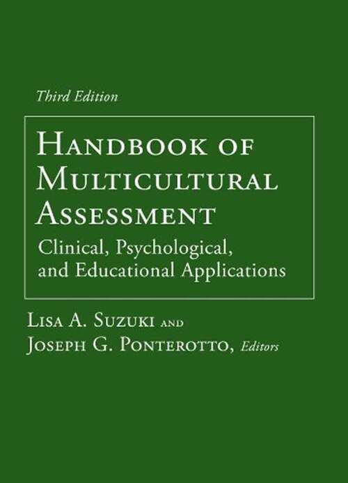 Book cover of Handbook Of Multicultural Assessment: Clinical, Psychological, And Educational Applications (Third Edition)