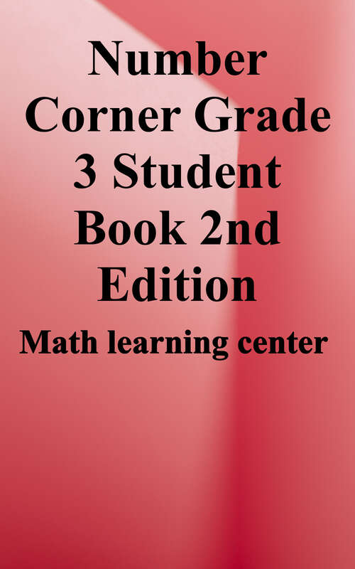 Book cover of Number Corner: Student Book (Second Edition)