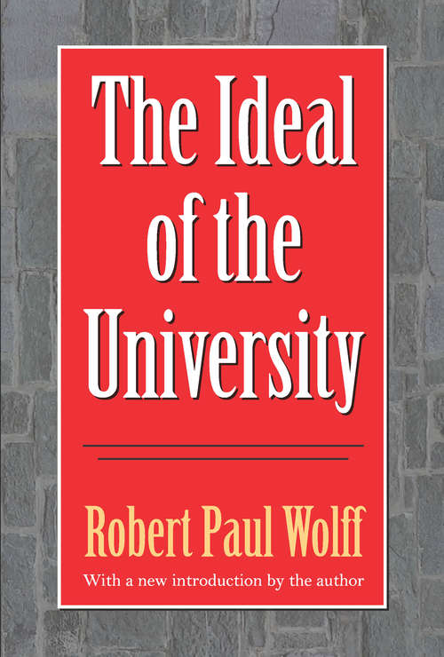 Book cover of The Ideal of the University