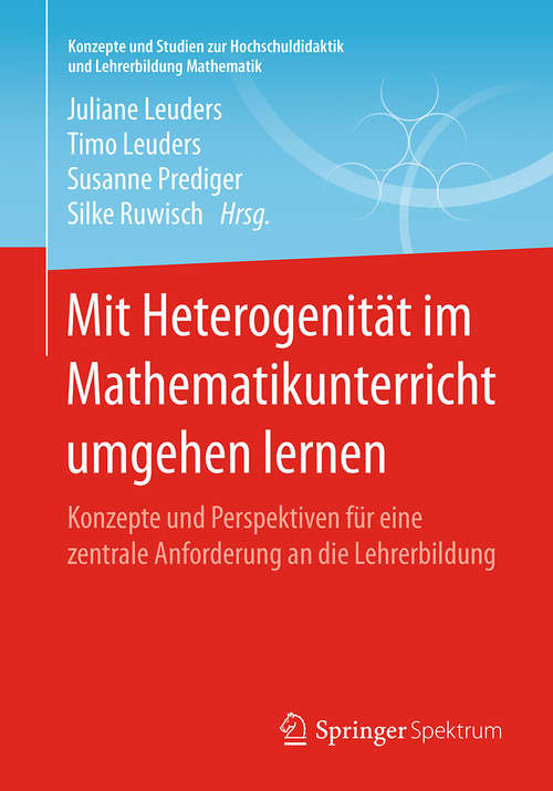 Book cover of Mit Heterogenität im Mathematikunterricht umgehen lernen