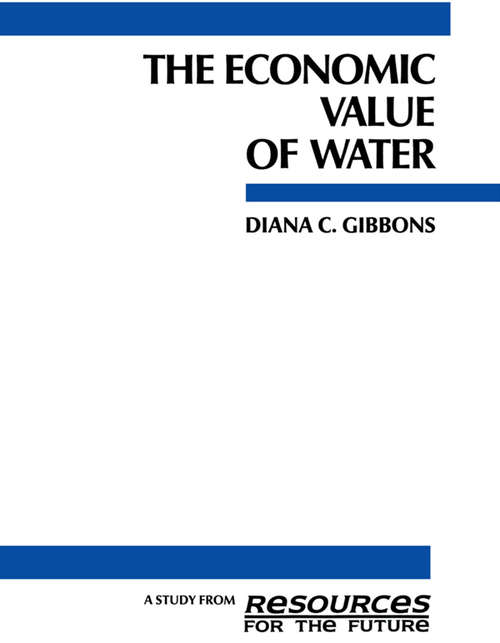 Book cover of The Economic Value of Water
