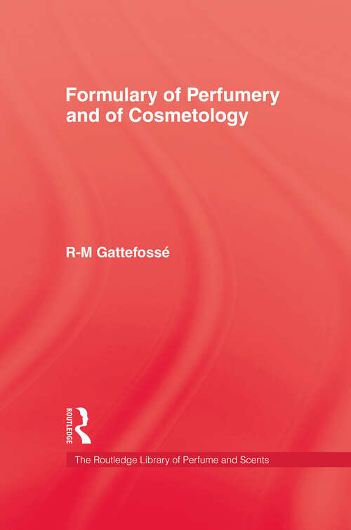 Book cover of Formulary of Perfumery and Cosmetology