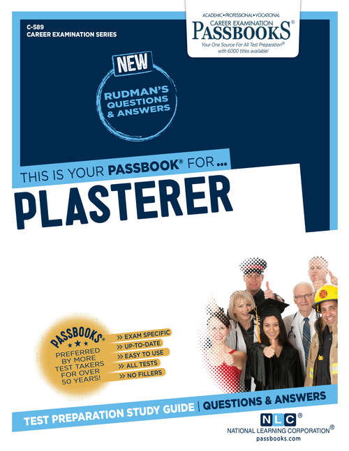 Book cover of Plasterer: Passbooks Study Guide (Career Examination Series: C-589)