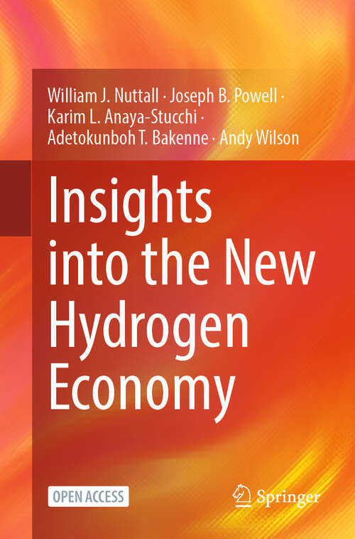 Book cover of Insights into the New Hydrogen Economy