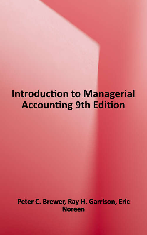 Book cover of Introduction to Managerial Accounting (9)