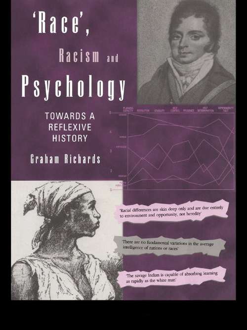 Book cover of Race, Racism and Psychology: Towards a Reflexive History