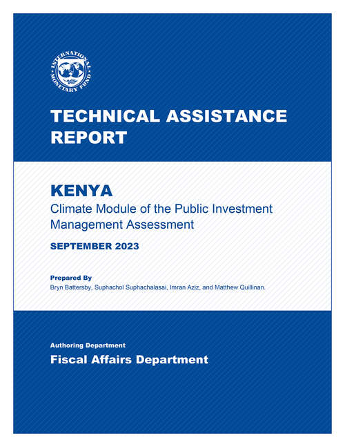 Book cover of Kenya: Technical Assistance Report-Climate Module of the Public Investment Management Assessment