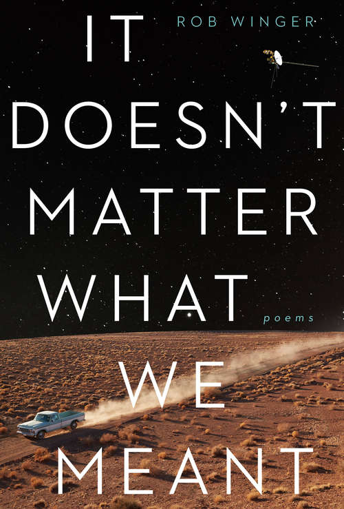 Book cover of It Doesn't Matter What We Meant: Poems