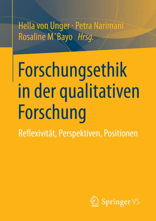 Book cover of Forschungsethik in der qualitativen Forschung