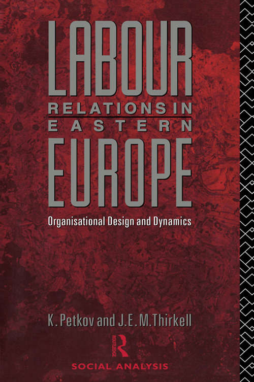 Book cover of Labour Relations in Eastern Europe: Organisational Design and Dynamics (Social Analysis)