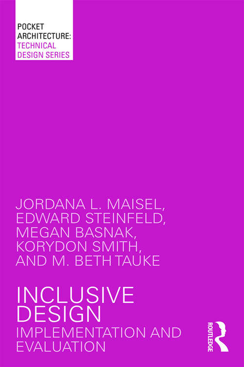 Book cover of Inclusive Design: Implementation and Evaluation (PocketArchitecture)