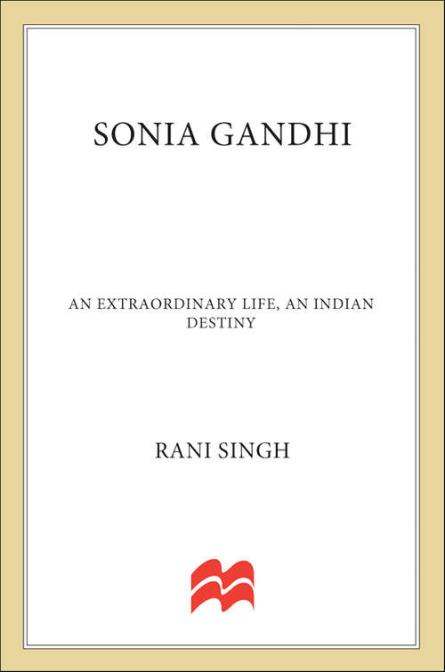 Book cover of Sonia Gandhi: An Extraordinary Life, An Indian Destiny