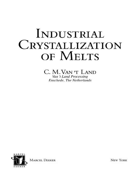 Book cover of Industrial Crystallization of Melts