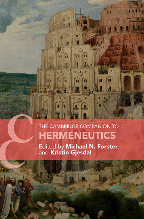Book cover of The Cambridge Companion to Hermeneutics (Cambridge Companions to Philosophy)