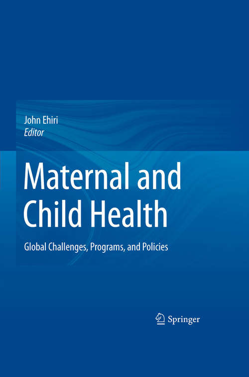 Book cover of Maternal and Child Health