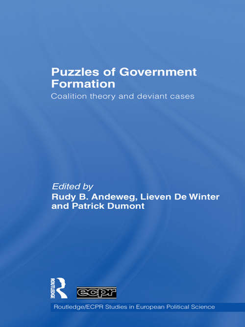 Book cover of Puzzles of Government Formation: Coalition Theory and Deviant Cases (Routledge/ECPR Studies in European Political Science)