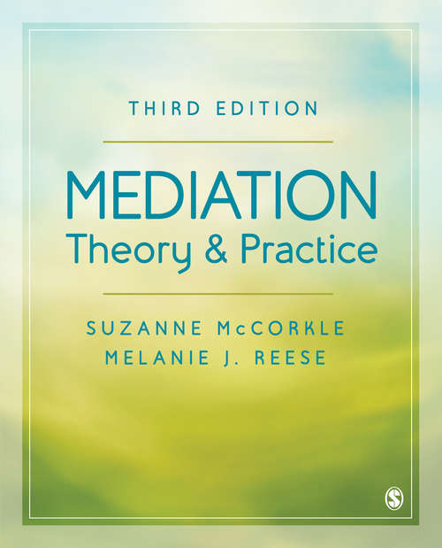 Book cover of Mediation Theory and Practice (Third Edition)