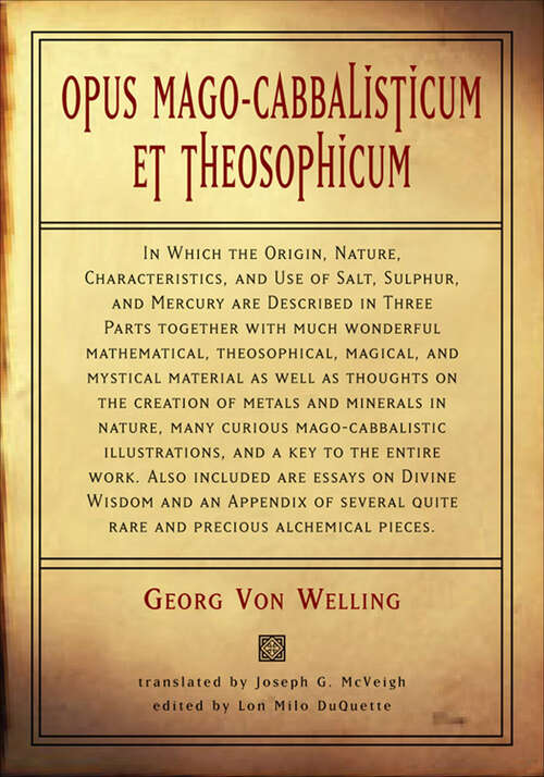Book cover of Opus Mago-Cabbalisticum Et Theosophicum