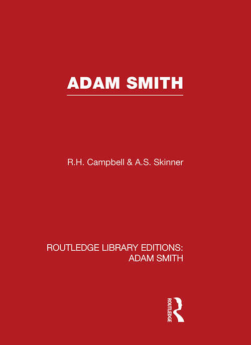 Book cover of Adam Smith (Routledge Library Editions: Adam Smith)