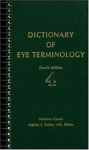 Book cover of Dictionary of Eye Terminology, 4th Edition