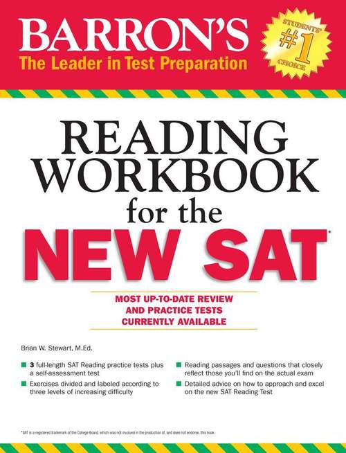 Book cover of Barron's: Reading Workbook For The New SAT