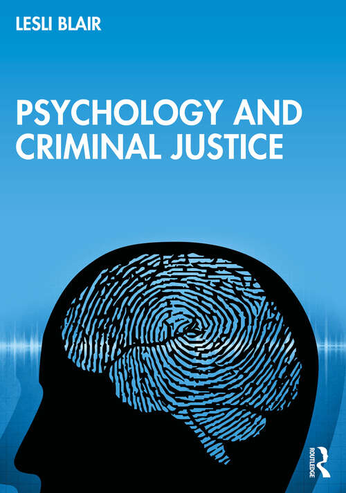 Book cover of Psychology and Criminal Justice